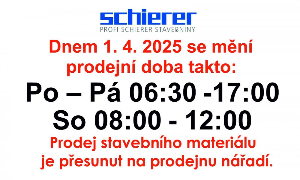 Změna prodejní doby